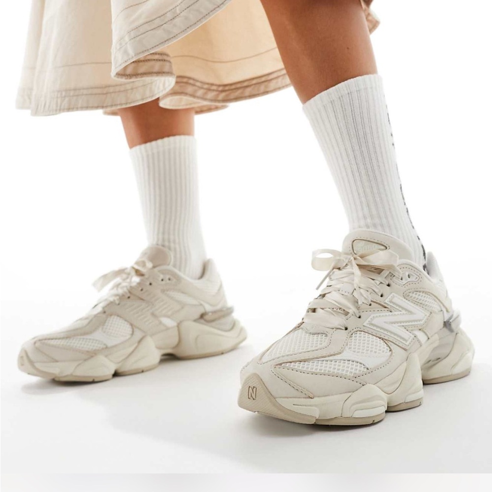 New Balance 9060 Beige, Ribbon Lace